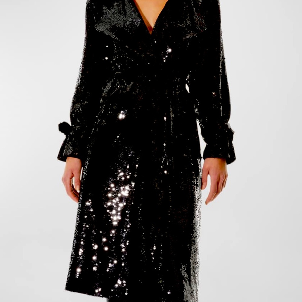 Alice and Olivia embellished trench coat